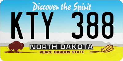 ND license plate KTY388
