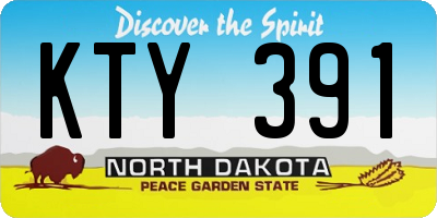 ND license plate KTY391