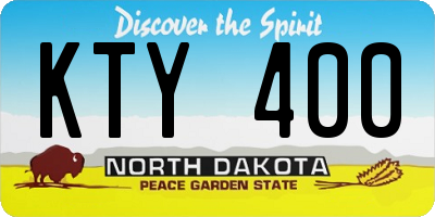 ND license plate KTY400
