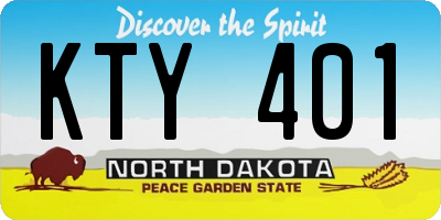 ND license plate KTY401