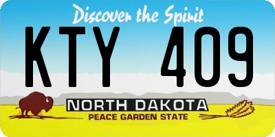 ND license plate KTY409