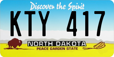 ND license plate KTY417