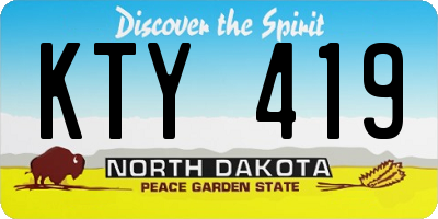 ND license plate KTY419