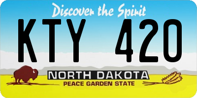 ND license plate KTY420