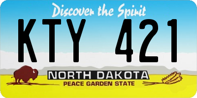 ND license plate KTY421