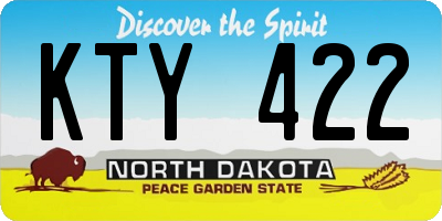 ND license plate KTY422