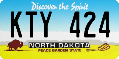 ND license plate KTY424