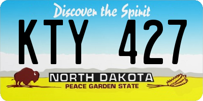 ND license plate KTY427