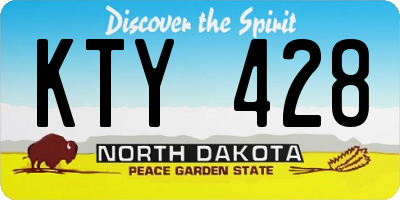 ND license plate KTY428