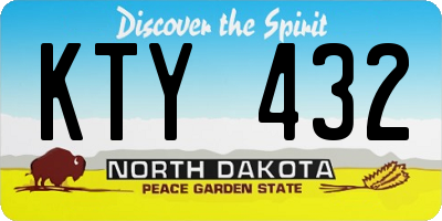 ND license plate KTY432
