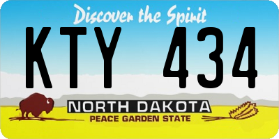 ND license plate KTY434