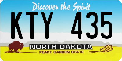 ND license plate KTY435