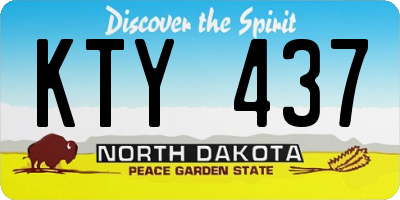 ND license plate KTY437