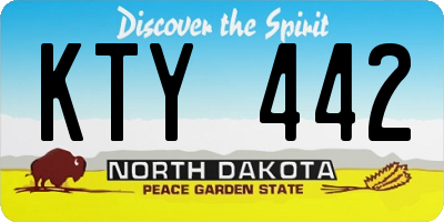 ND license plate KTY442