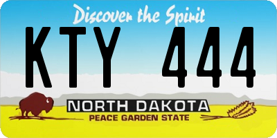 ND license plate KTY444