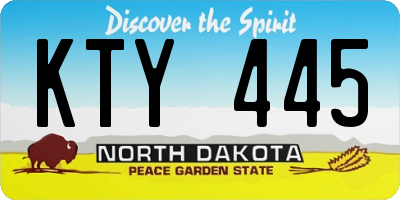 ND license plate KTY445