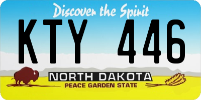 ND license plate KTY446