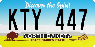 ND license plate KTY447