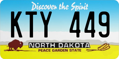 ND license plate KTY449