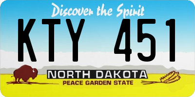 ND license plate KTY451