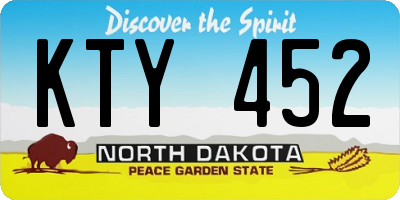 ND license plate KTY452