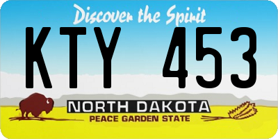 ND license plate KTY453
