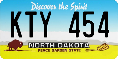 ND license plate KTY454