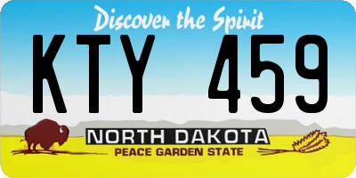 ND license plate KTY459