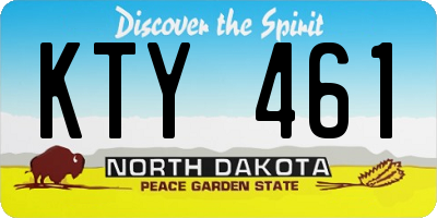 ND license plate KTY461
