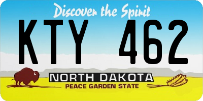 ND license plate KTY462