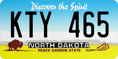 ND license plate KTY465