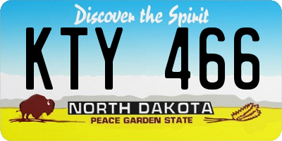 ND license plate KTY466