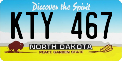 ND license plate KTY467