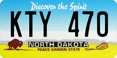 ND license plate KTY470