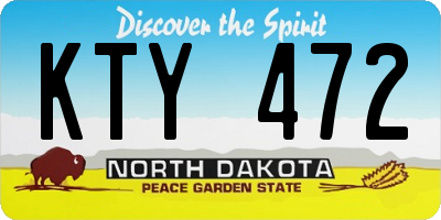 ND license plate KTY472