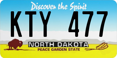 ND license plate KTY477