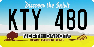 ND license plate KTY480