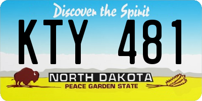 ND license plate KTY481