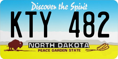 ND license plate KTY482
