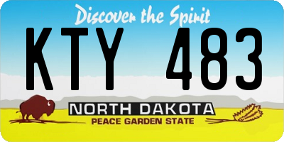 ND license plate KTY483