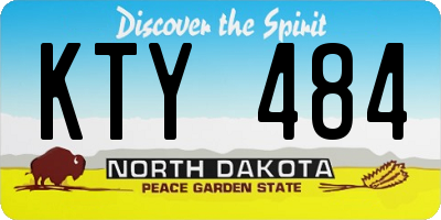 ND license plate KTY484