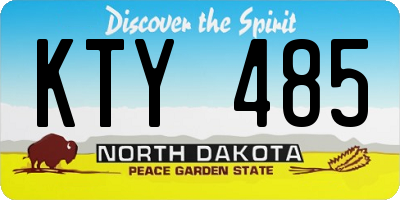 ND license plate KTY485