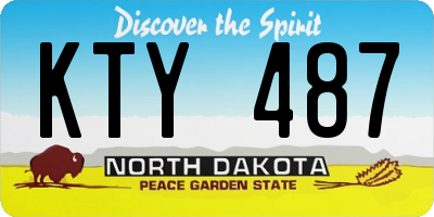 ND license plate KTY487