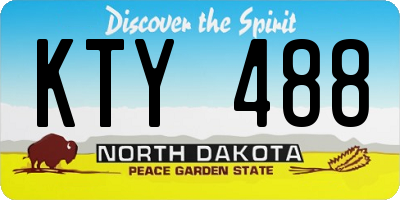 ND license plate KTY488