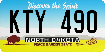 ND license plate KTY490
