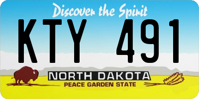 ND license plate KTY491