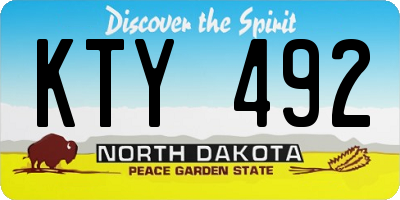 ND license plate KTY492