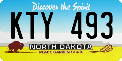 ND license plate KTY493