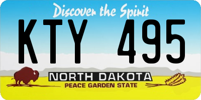 ND license plate KTY495
