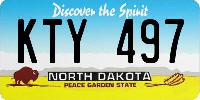 ND license plate KTY497